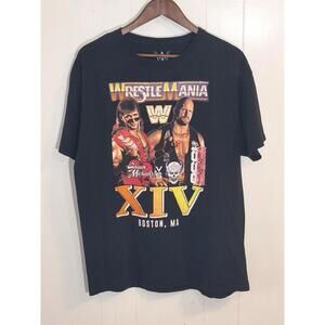 WWE Wrestlemania XIV Stone Cold Steve Austin Shawn Michaels Large 42/44 T-Shirt